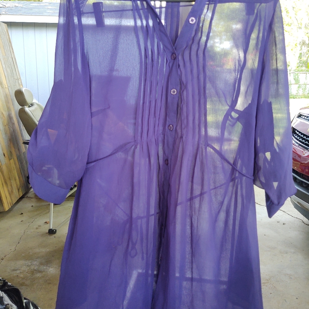 Cotton express sheer top